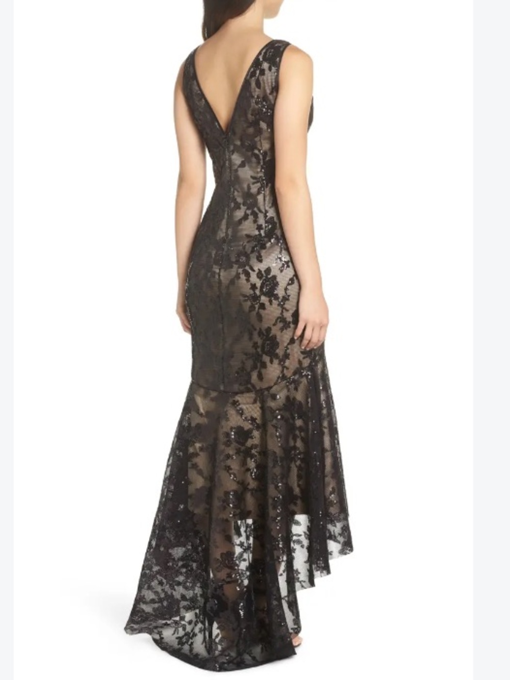 Eliza J Sequin Trumpet gown Black Tie 8
